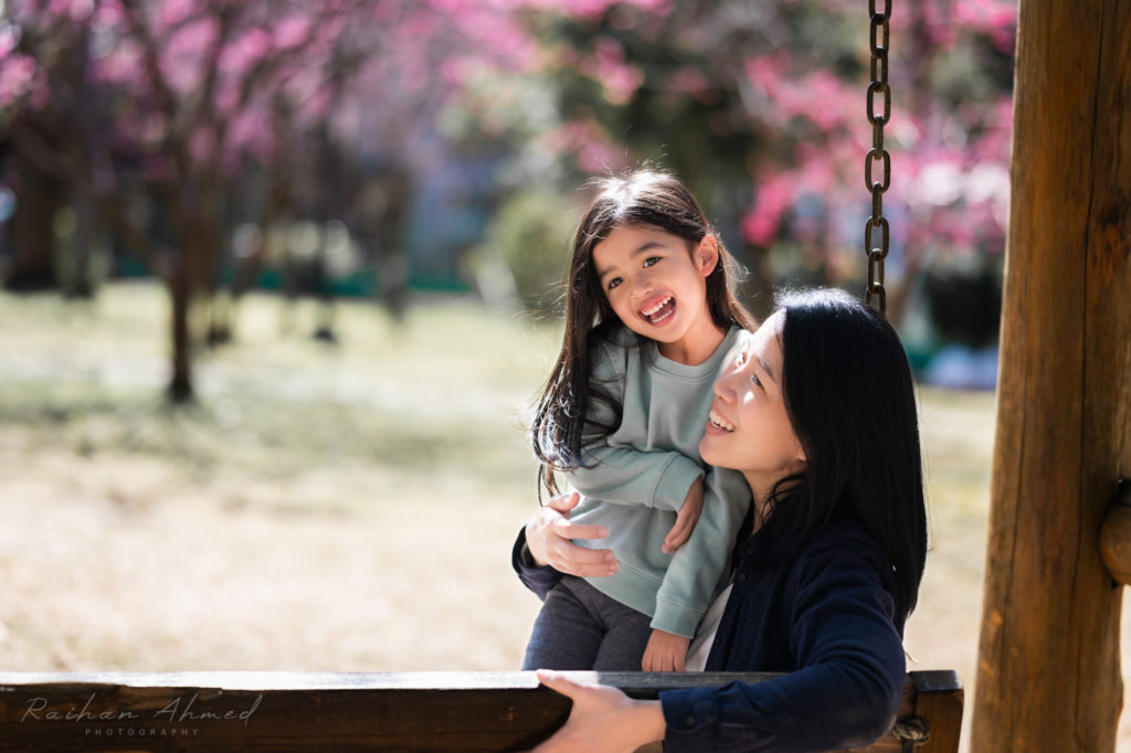 Happy mother and daughter