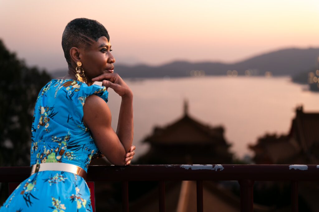 Women looking into distance