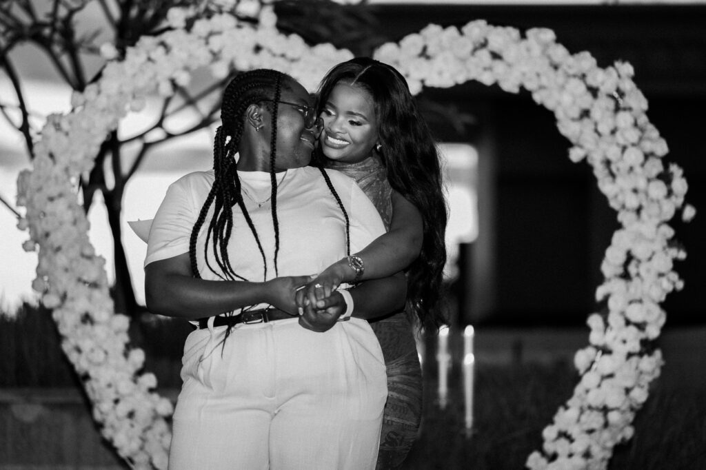 Couple in loving embrace